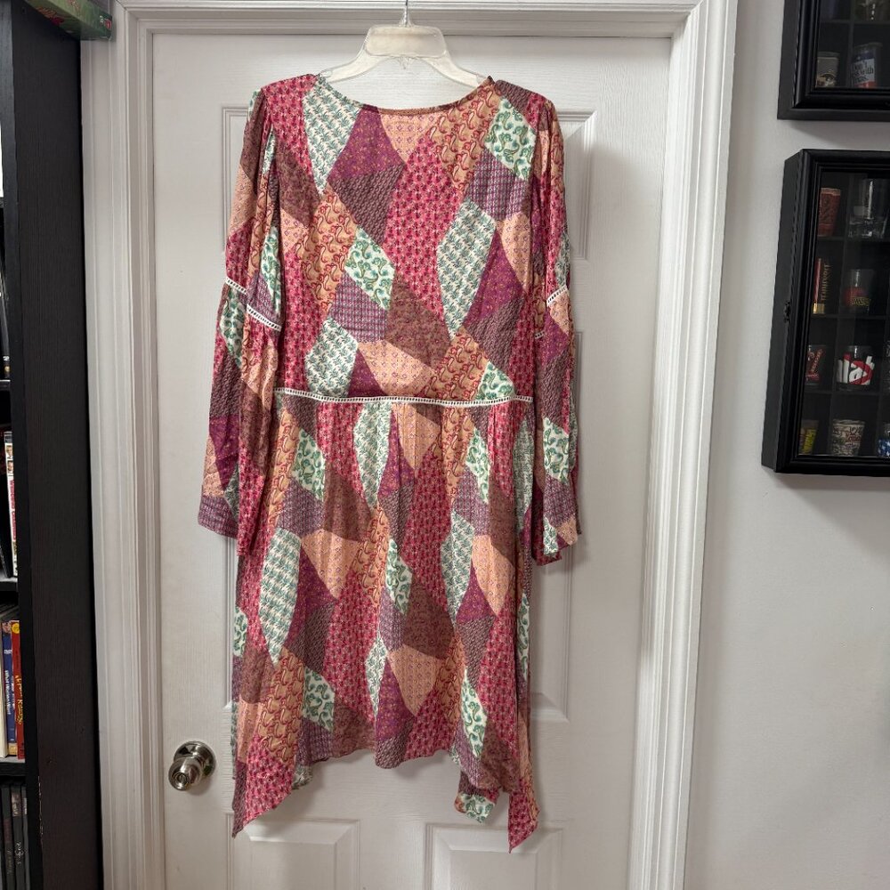 Nanette Lepore Multicolor Patchwork Quilt Print L… - image 2